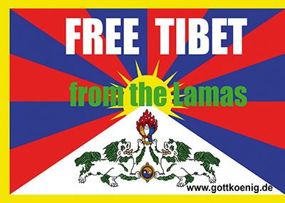 Aufkleber: Free Tibet from the Lamas